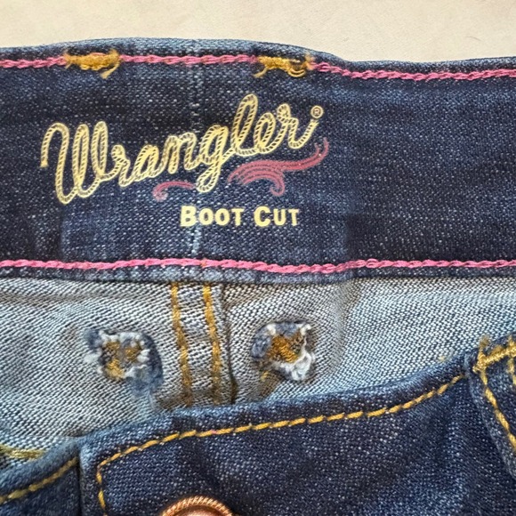 Wrangler Women's Bootcut Jeans Dark Wash Denim Casual Comfort Size 9/32 - Picture 4 of 9